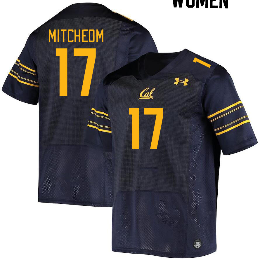 Women #17 Noah Mitcheom California Golden Bears College Football Jerseys Stitched Sale-Navy